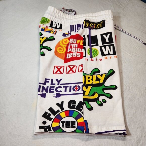 Born Fly Mens Size XL Fly Show Fleece Short Cotton White NWT --15 - Picture 3 of 11